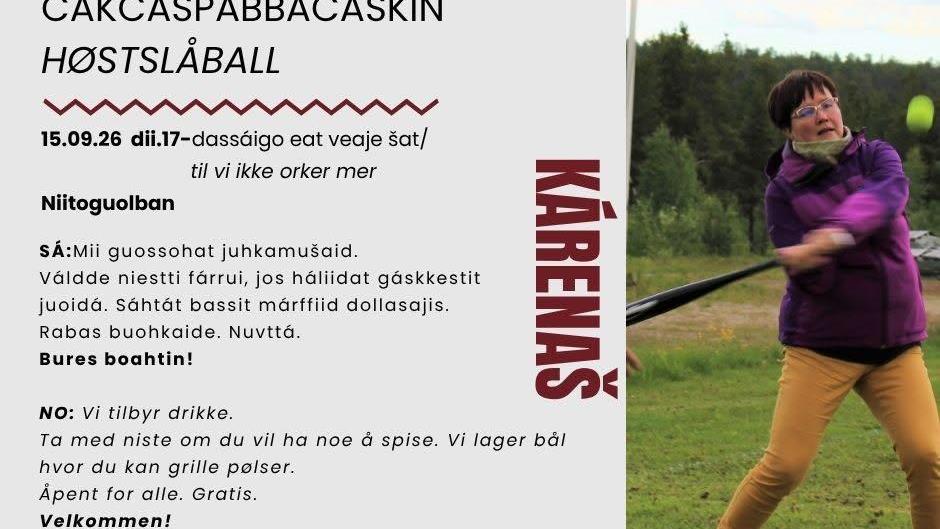 Lenke til artikkel: Slåball tirsdag 15.09. kl. 17  på Niitoguolban - Bli med!